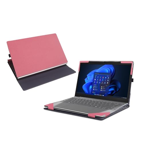 Funda para Laptop Lenovo Yoga 9 14IMH9 2 en 1 Cuero PU Rosa miniatura 1