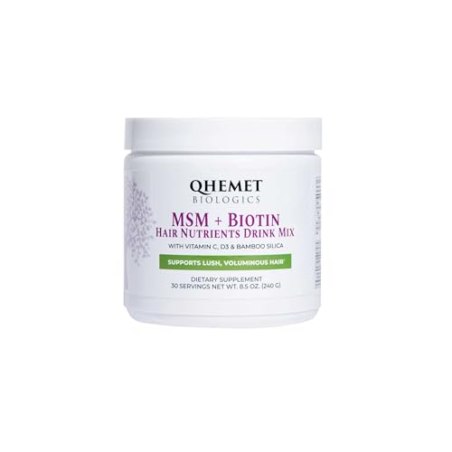 Qhemet Biologics MSM + Biotin Hair Nutrient Drink Mix 8.5 oz