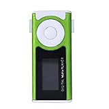 Mini Mp3 Player Running Portable Small Player Fashion Music Player Digital Mp3 Player Portable MP3 (#03，Green （with Flashlight）, M)