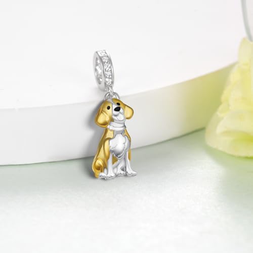 Beagle Gifts 925 Sterling Silver Beagle Charm Cute Animal Dog Jewelry Gifts for Women2