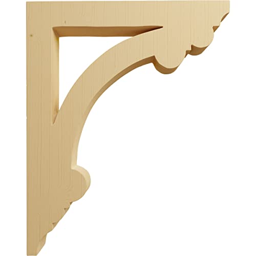 Ekena Millwork CORW02X09X11ELAL Medium Ellis Wood Corbels, 1 1/2"W X 8 1/2"D X 10 1/2"H, Alder thumb #2