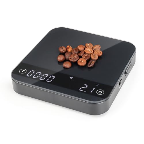 KitchenTour CaféMetric Coffee Scale with Timer 0.1g/2000g - Precision Small