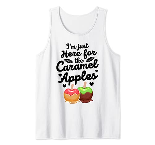 Apple I'm Just Here For The Caramel Apples Funny Fair Food Design. This cute graphic design is great for an apple lover, fruit lover, fruitarian, vegan, vegetarian, or healthy food lover who is conscious about health and nutrition, and diet.