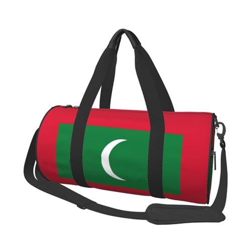 Flag of Maldives Large Capacity Travel Bag - Durable Sports Duffel Bag for Hiking, Vacation, Fitness and Business