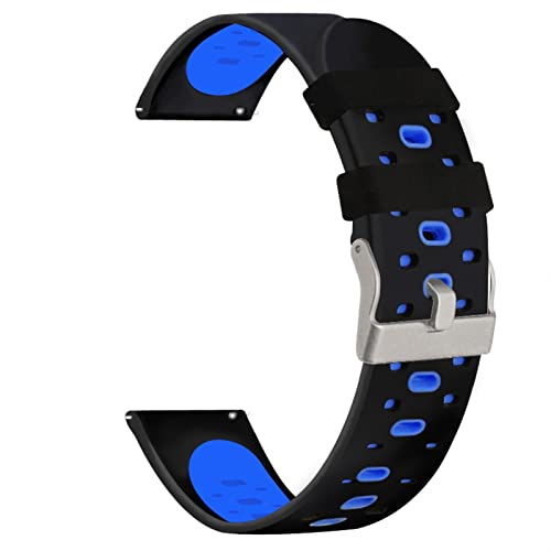 Bracelet Forerunner 245 anti irritation silicone 20 mm noir bleu