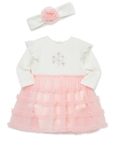 Little Me Clothes for Baby Girls' Tutu Popover and Matching Headband Set, 3 Months to 12 Months3