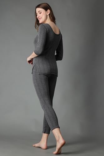 Image of Wearslim Women's Cotton Quilted Winter Lightweight Thermal Underwear for Women Long Johns Set with Fleece Lined Soft Warmer