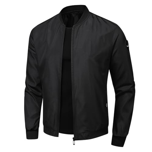 Fxbar Men's Lightweight Bomber Jacket Windbreaker Slim Fit Active Coat Outerwear Spring Fall Zip Up Coat