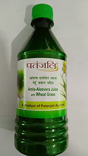 Image of Patanjali Amla Aloevera Juice with Wheat Grass 500 ML - Pack of 2