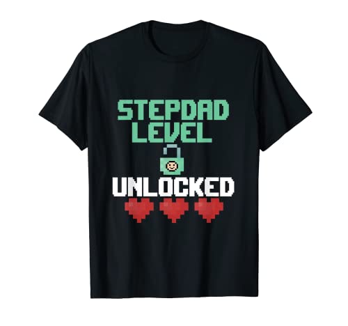 New Stepdad T Shirts Level Unlocked Stepfather Shirt T-Shirt