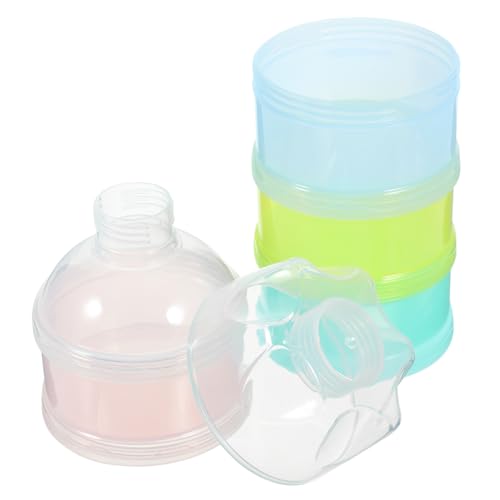 Hohopeti Healthy Pp Material Milk Powder Dispenser 4 Layer Container Sealed Snack Box for Outdoor Feeding Color