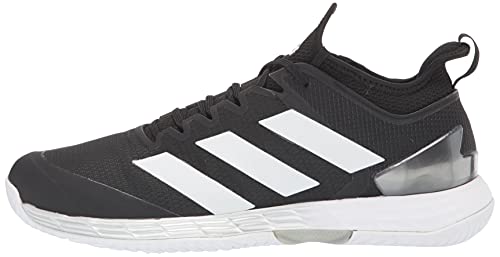 Adidas Men's Adizero Ubersonic 4 Racquetball Shoe, Black/White/Silver Metallic, 9.5 #TOP7