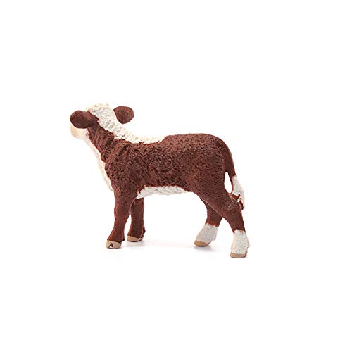 Image of Schleich Farm World, Animal Figurine, Farm Toys for Boys and Girls 3-8 Years Old, Hereford Calf