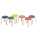 ECR4Kids Bentwood Stackable Stools, Classroom Furniture, Assorted, 6-Piece