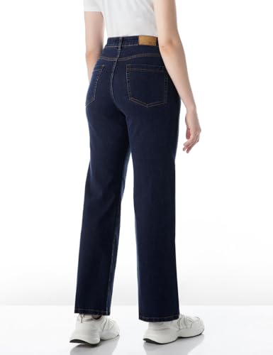 Image of INKD Women's Wide Leg Jeans - High-Rise | Stretchable | Enzyme Wash | Classic 5 Pocket Styling | Jeans for Women (Available in Plus Sizes)
