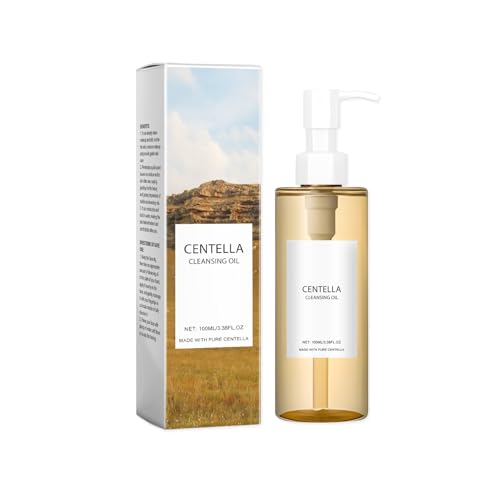 LISAELIXIR Cica Cleansing Oil with Vitamin E, Lightweight Makeup Remover for Sensitive Skin, Hydrating Facial Cleanser, Gentle Emulsifying Cleanser for Face