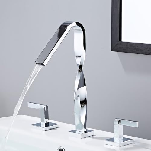 Robinetterie cascade or brossé pour transformer la salle de bains en spa privé