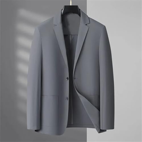 Men's Thin Suit Jacket Classic Slim Business Casual Blazer Wedding Social Formal Single-Breasted Coat3