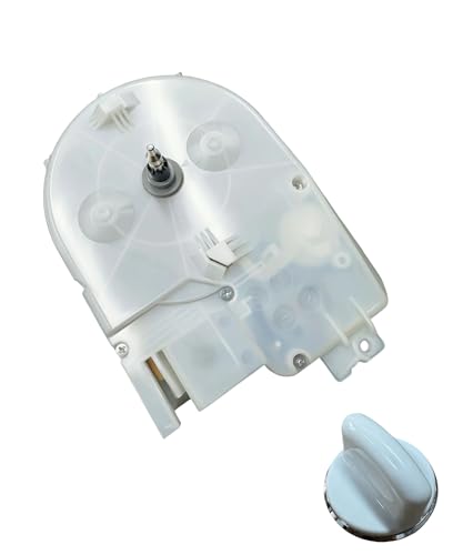 WH12X10527 Timer for GE Series Washing Machines Replacement Kit, Replaces Parts 175D6604P053,AP5645215,2319492,PS4704240 Etc(With WH01X10310 Genuine OEM White Timer Knob)