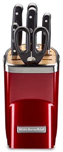 KitchenAid KKFMA07CA Professional Series 7 Piece Cutlery Set, Candy Apple Red