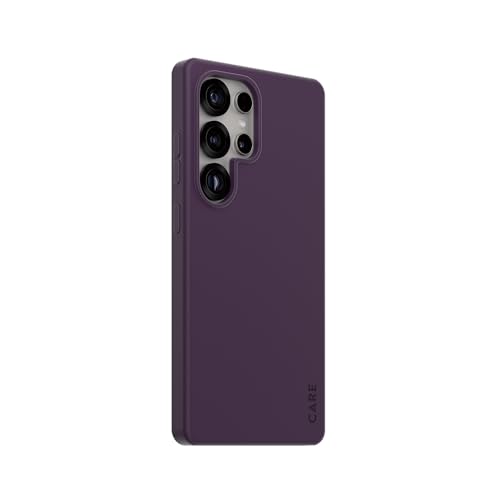 Panzer Glass Care Étui à la mode Violet prune avec QI Galaxy S25 Ultra