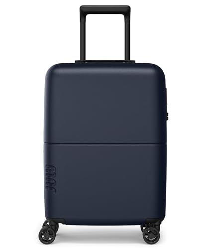 July Carry On Expandable Light - 18.31 Airline Approved Carry On Luggage with Wheels Travel Suitcase for Men & Women - Premium Rolling Suitcase TSA Lock Polycarbonate Shell - Navy