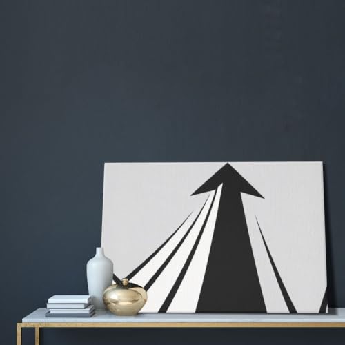 Toile solide Up Arrow contre les murs vides du salon - 7