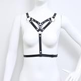 BDSMJOY Sm Geschirr Damen sexy Brust Fesselgurt Harness Erotik Gothic Punk Dessous Accessories verstellbar Gürte Fetisch Leder Strappy Clubwear