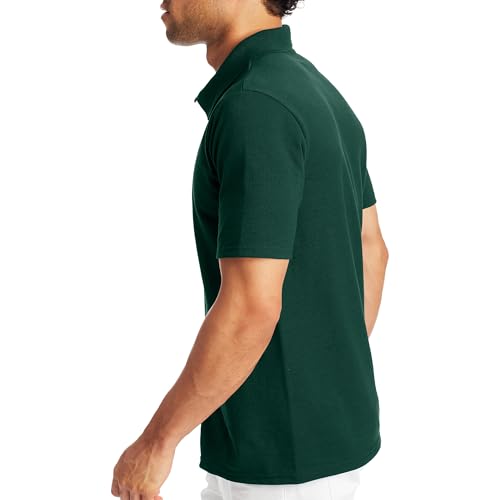 Image of Hanes Men's X-Temp Short Sleeve Polo Shirt, Midweight Men's Shirt