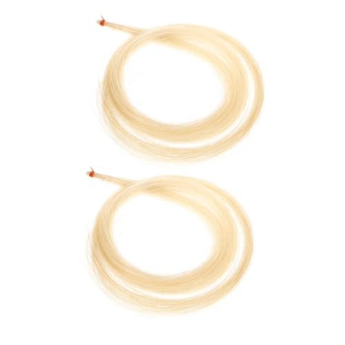 ERINGOGO 2個小提琴弓毛 替え用馬毛 楽器用弓毛 とアマチュア向け 楽器アク