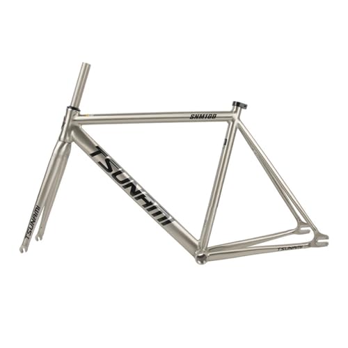 49/52/55/58CM ŒMAoCNt[Zbg 700C Cu[L[X100/120mm]ԃt[ A~[VOgbN]ԃt[ ]ԃtH[N(Silver,55cm)