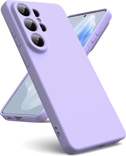 Image of DIZORO Microfiber Candy Case Compatible with Samsung S26 Ultra 5g Smooth Touch Cushion Liquid Soft Silicone Gel Rubber Phone Cases Non-Slip Full Body Protective Shockproof Back Cover (Purple)
