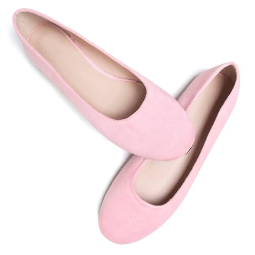 Image of Dear Time Women's Flats Comfortable Slip On Ballet Flats Soft Solid Casual Shoes