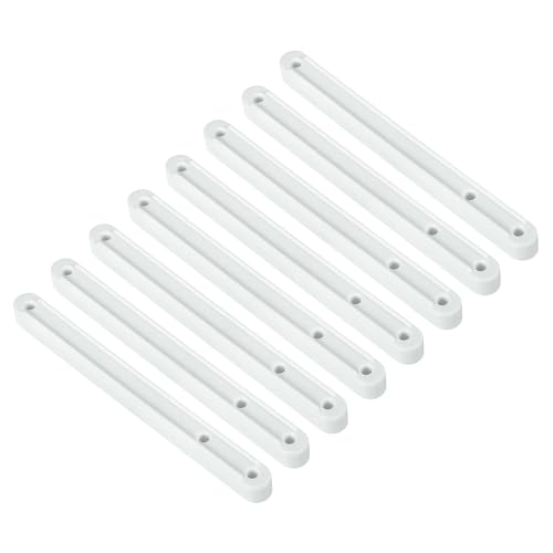 QUARKZMAN Guide Scorrevoli per Cassetti, 8pz 180mm - Guide Scorrevoli in Plastica Guide Montate Lati Scanalature per Cassetti Armadi Tavolini Notte Comodini(Bianco)