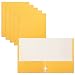 Two Pocket Portfolio Folders, 50-Pack, Yellow, Letter Size Paper Folders, by Better Office Products, 50 Pieces, Yellow