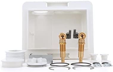 Oatey 38472SP Fire-Rated Washing Machine Outlet Box, ½” ASTM F1807 PEX Connections, Single Pack, 1/4 Turn Brass Ball Valves image 2