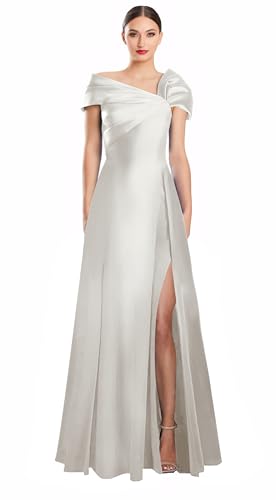 Image of Off Shoulder Satin Formal Dresses Long A Line Evening Party Prom Dresses for Women EA002