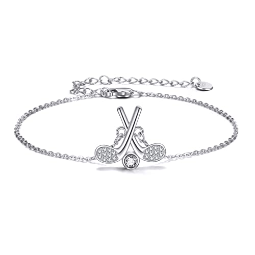 YAFEINI Golf Jewelry Gifts Sterling Silver Golf Club and Ball Bracelet Golf Jewelry for Women