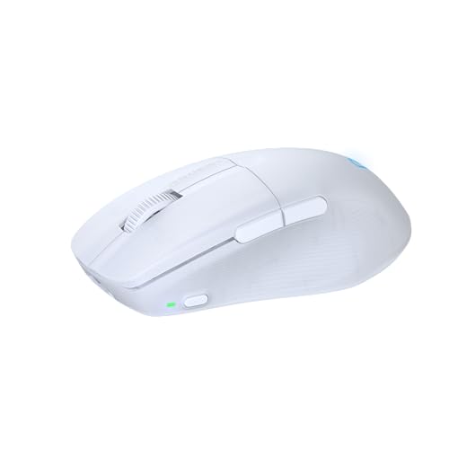 Pure Air - Mouse da gioco RGB wireless ergonomico e ultraleggero, con sensore ottico a 26K DPI, dotato di batteria da 125 ore, illuminazione RGB - Bianco - Mouse gaming - Immagine 2