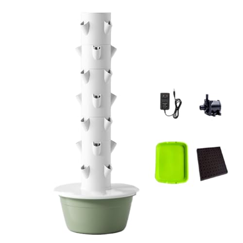 tangcheng 水耕栽培キット 水耕栽培 タワー 垂直栽培 水耕栽培システム 水耕栽培タワー 野菜 水耕 無土壌 栽培 自動水循環システム搭載 コントローラ ウォーターポンプ付き 水耕栽培キット、 ハーブ、花、果物、野菜用栽培 プランター 家庭菜園 組