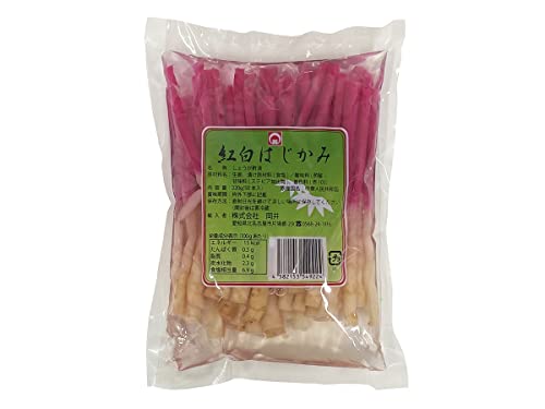 岡井 紅白はじかみ（袋） Mサイズ 220g（50本入）のサムネイル