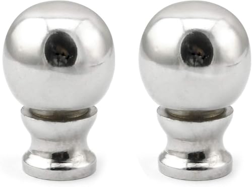 Image of 2pcs Silver Ball Lamp Finial 1-1 /2 inch Oil Rubbed Bronze Metal Ball Lamp Finial for Lighting Fittings