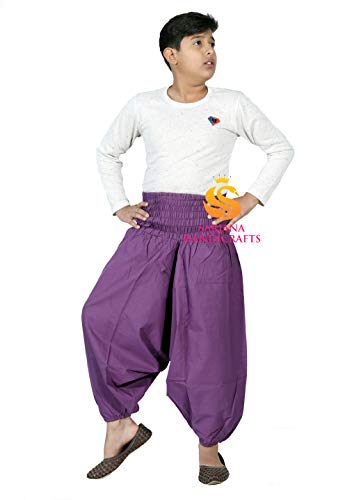 SARJANA Kids Cotton Harem Pants Children Girls Boys Boho Hippie Toddler Beach Unisex Comfy Trousers2