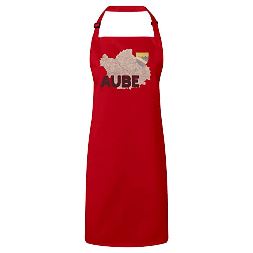 Tablier de cuisine carte Troyes rouge Aube pour vos repas en famille