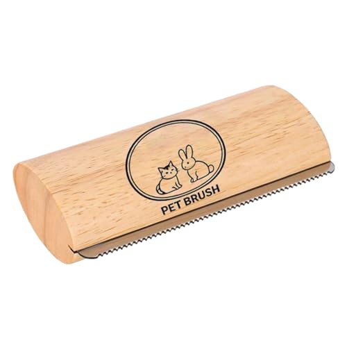 Spazzola per Gatti in Legno,Pettine da Sottopelo con Impugnatura Antiscivolo | Spazzola per Cani con Setole | Per gattini, razze medie e grandi, pelo lungo, corto e sciolto