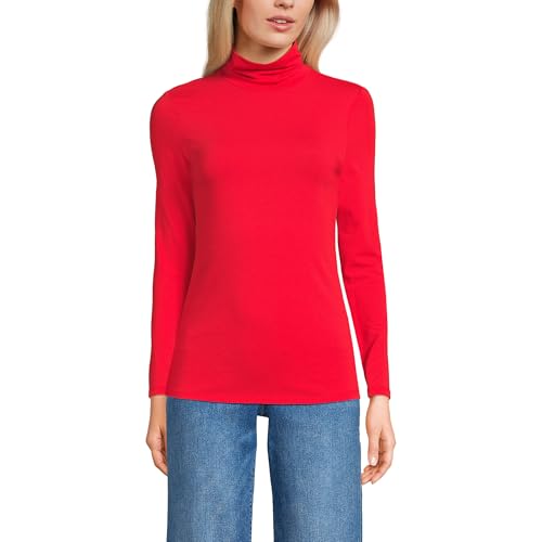 Image of Lands' End Lightweight Jersey Long Sleeve Turtleneck
