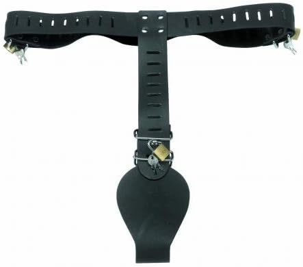 Stockroom Women's Locking Chastity Harness, Black, Small
