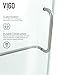 VIGO Monteray 30 in. L x 30 in. W x 73 in. H Frameless Hinged Square Shower Enclosure in Brushed Nickel with Clear Glass-VG6011BNCL32