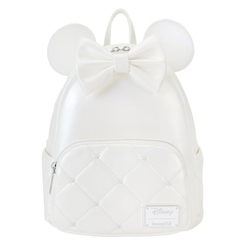 Image of Loungefly Disney Minnie Mouse Iridescent Wedding Mini Backpack