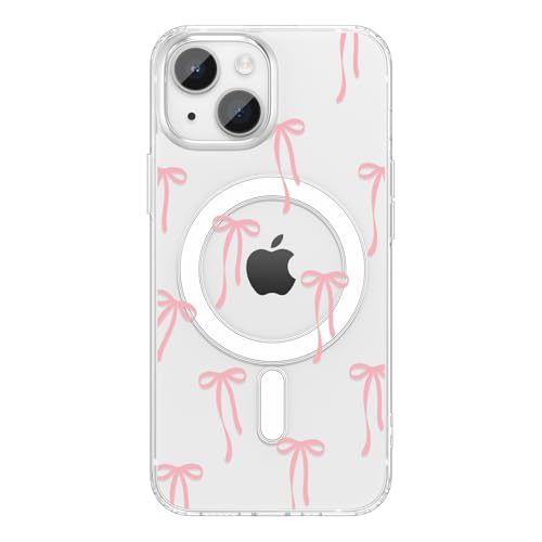 Coque magnétique iPhone 15 jolie protection tendance rose pastel pour filles